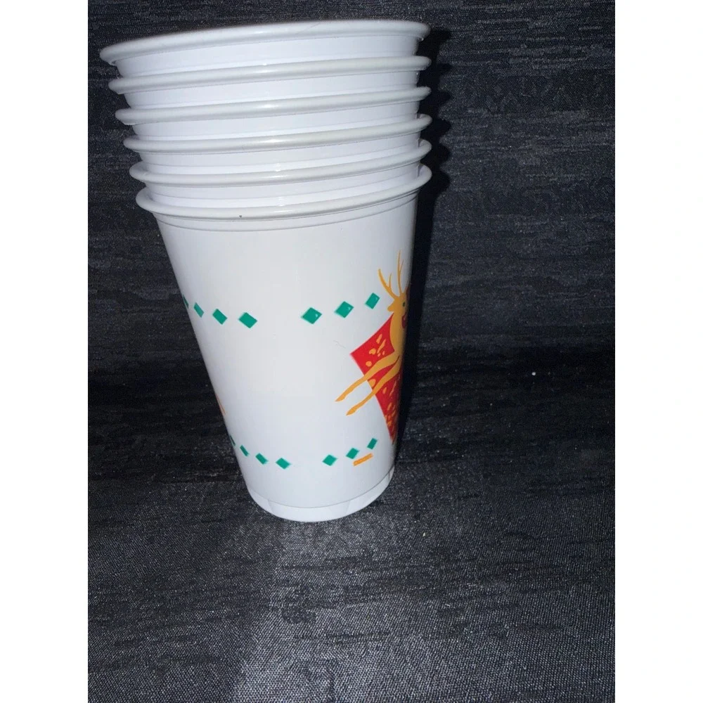 Vintage 1993 Dixie Holiday Collection 16 oz Cold Cups Deer Design 20 Count NOS